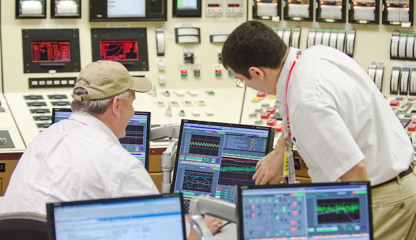 Duke Energy employees inside the control room at the Catawba Nuclear Station in York County, South Carolina, SC.