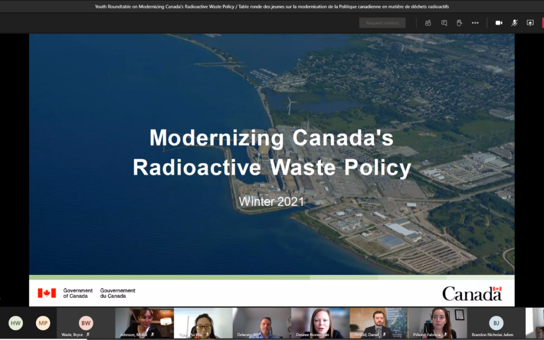 Canadian Chapters and Members Meet with NRCan to Discuss Modernizing Canada’s Radioactive Waste Policy