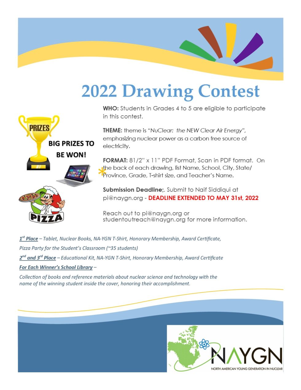 24th Annual 2022 Grade 4 & 5 Drawing Contest DEADLINE EXTENDED NAYGN