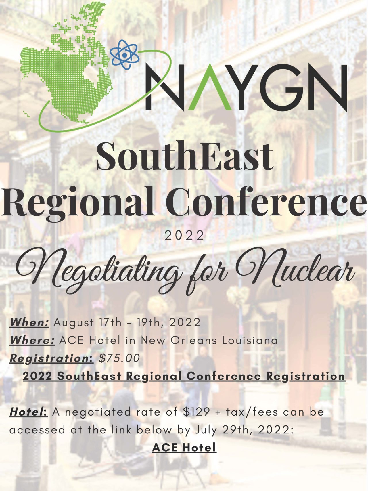 2022 Southeast Regional Conference Announcement NAYGN
