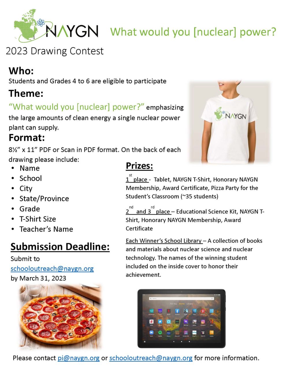 25th Annual Grade 4 to 6 Drawing Contest NAYGN
