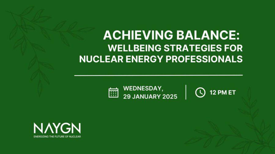 Wellness Strategies for Nuclear Energy Professionals Webinar